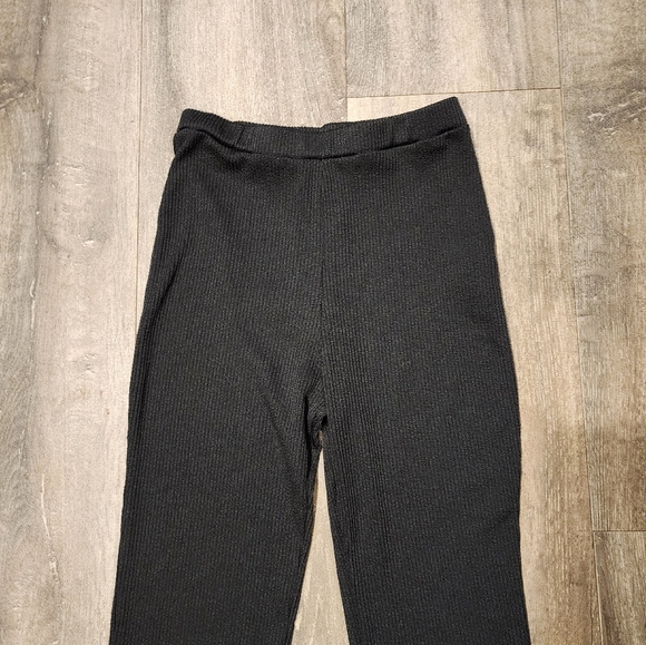 Nasty Gal Ribbed High Waist Flared Pants - Picture 3 of 5